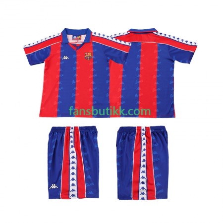 Fotballdrakt FC Barcelona 1992 1995 Barn Retro Hjemmetrøye Kortermet